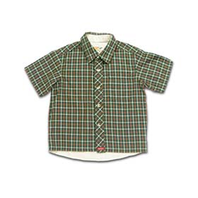 【子供服】ゴールデンマイル パパもびっくり!大人チェックの半袖シャツ(濠Du) 【子供服】ゴールデンマイル パパもびっくり!大人チェックの半袖シャツ(濠Du)