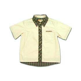 【子供服】ゴールデンマイル ポイント使いのチェックが魅力!半袖シャツ(濠Du) 【子供服】ゴールデンマイル ポイント使いのチェックが魅力!半袖シャツ(濠Du)