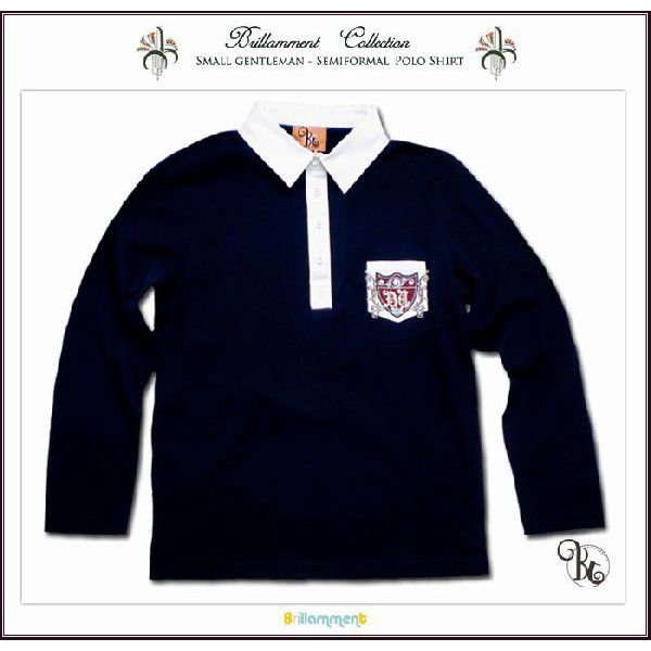 刺繍入りフォーマルに映える高級感ある長袖ポロシャツ(JPBt)子供服男の子キッズ ジュニア ティーン ネイビー 150-170cm 刺繍入りフォーマルに映える高級感ある長袖ポロシャツ(JPBt)子供服男の子キッズ ジュニア ティーン ネイビー 150-170cm
