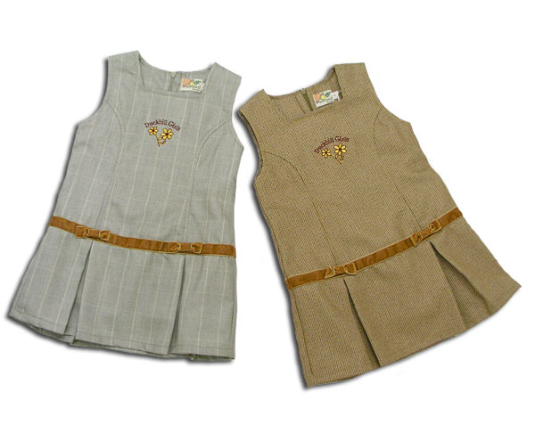 【NEW】ロンドンガール グレンチェックの刺繍入りワンピース(濠Du) 【NEW】ロンドンガール グレンチェックの刺繍入りワンピース(濠Du)