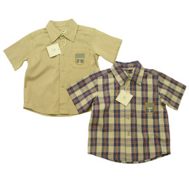 【子供服】ミニマスターナチュラルテイストのオシャレ半袖シャツ(濠Du)ベージュ 【子供服】ミニマスターナチュラルテイストのオシャレ半袖シャツ(濠Du)ベージュ