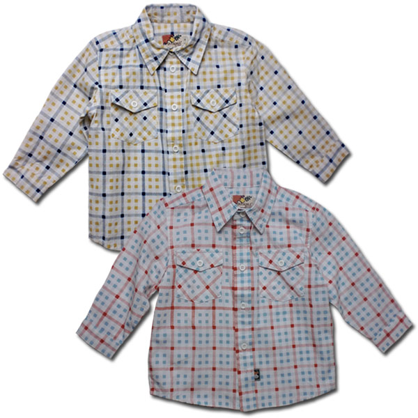 【子供服】アーチスタイル シンプルチェックの長袖シャツ(濠Du) 【子供服】アーチスタイル シンプルチェックの長袖シャツ(濠Du)