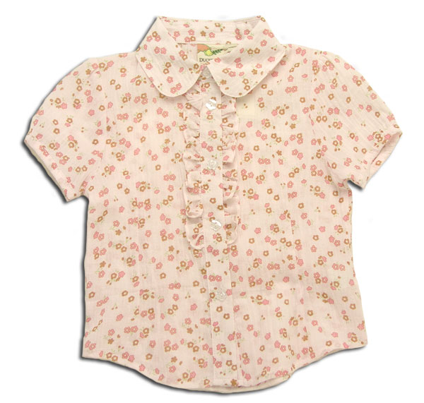 【子供服】ヘチマえり花柄ブラウス(濠Du) 小花 85 95 100 110cm 【子供服】ヘチマえり花柄ブラウス(濠Du) 小花 85 95 100 110cm
