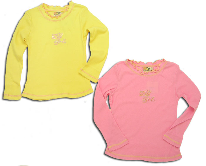 【子供服】活発な歩調 差し色にぴったりフリル付きデザイン長袖Tシャツ(濠Du) 【子供服】活発な歩調 差し色にぴったりフリル付きデザイン長袖Tシャツ(濠Du)
