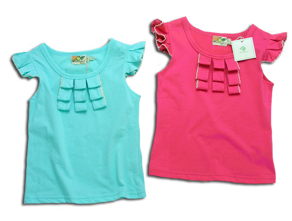 【子供服】フリル短袖Tシャツ(濠Du) 85-110cm 【子供服】フリル短袖Tシャツ(濠Du) 85-110cm